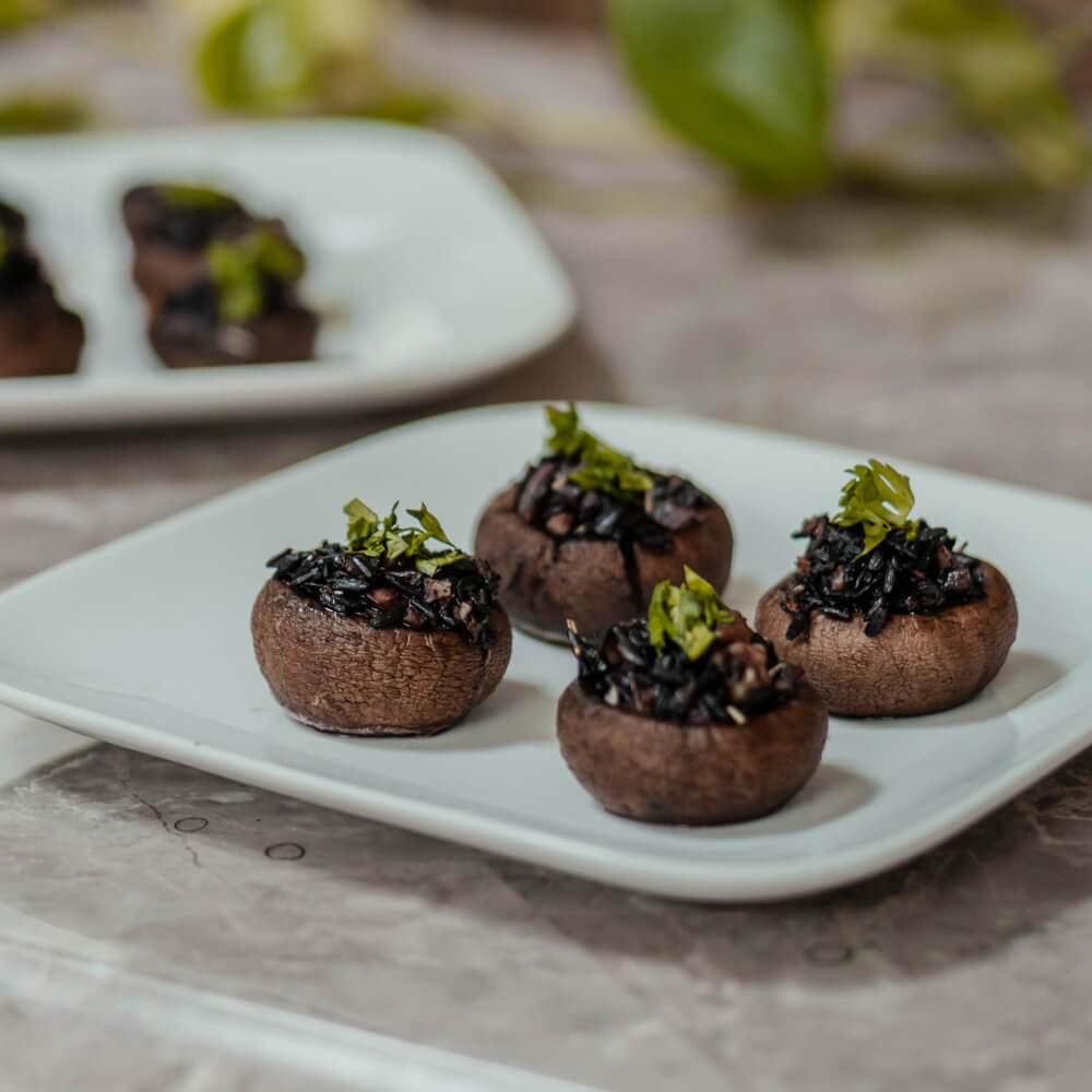 Vegan Mushroom Bites with Miso Stuffing