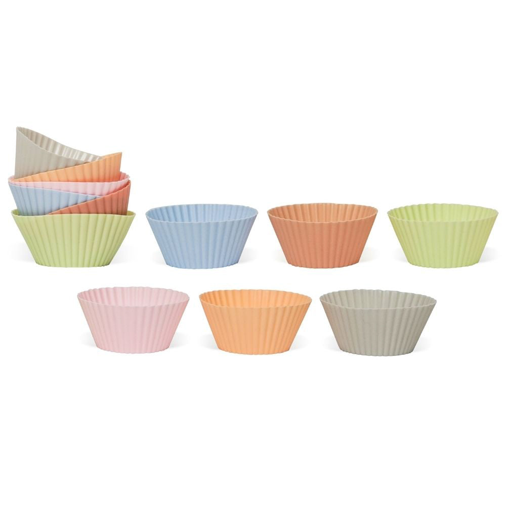 Silicone Baking Cups - 12 Pack Reusable Liners, Net Zero Co.