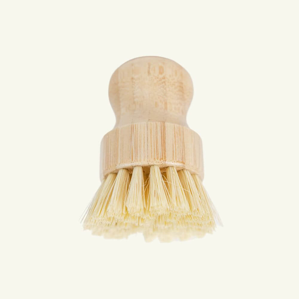 Dish Washing Brush with Wooden Handle | Natural Bristle Dish Brush