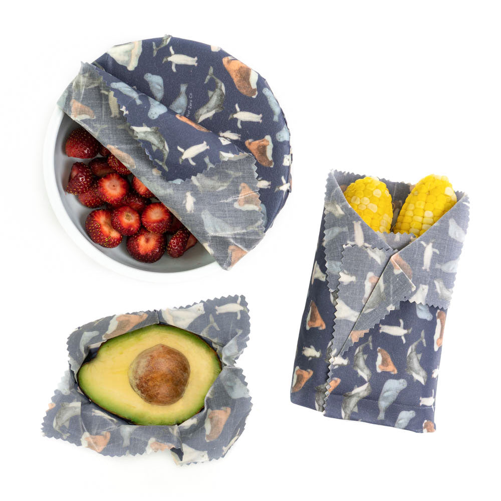 Beeswax Food Wraps - 3 Pack Reusable Wraps | Net Zero Co.
