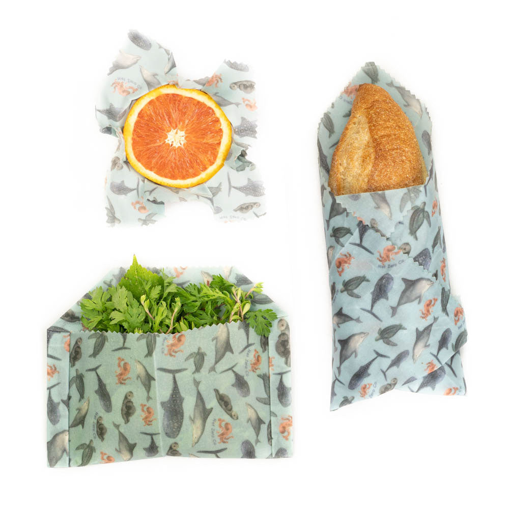 Z Wraps - Z Wraps 3-Pack Reusable Beeswax Food Wrap Pear/Out and