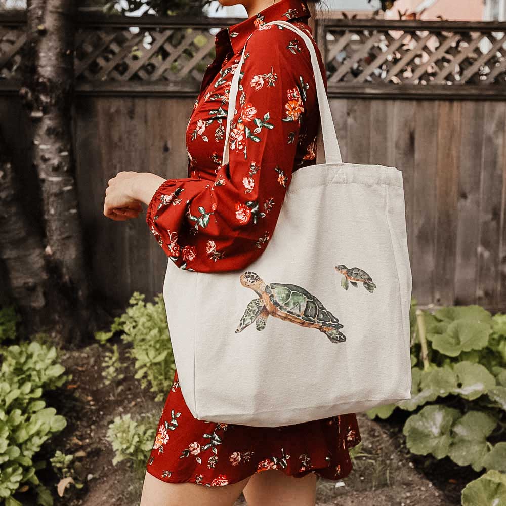 Canvas Tote Bag - With Side Panels & Pocket – Net Zero Co.