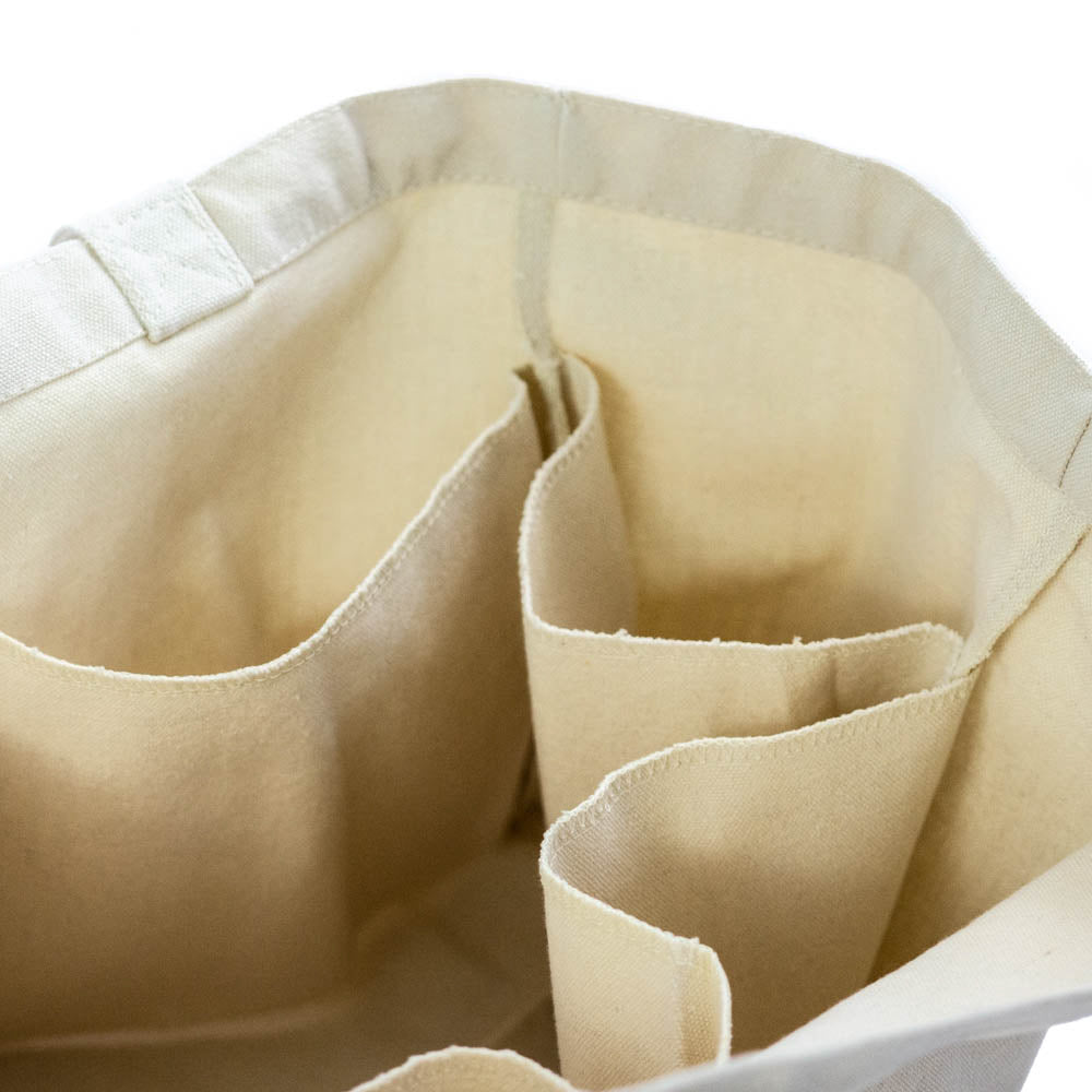 Canvas Tote Bag - Large With Compartments | Net Zero Co.