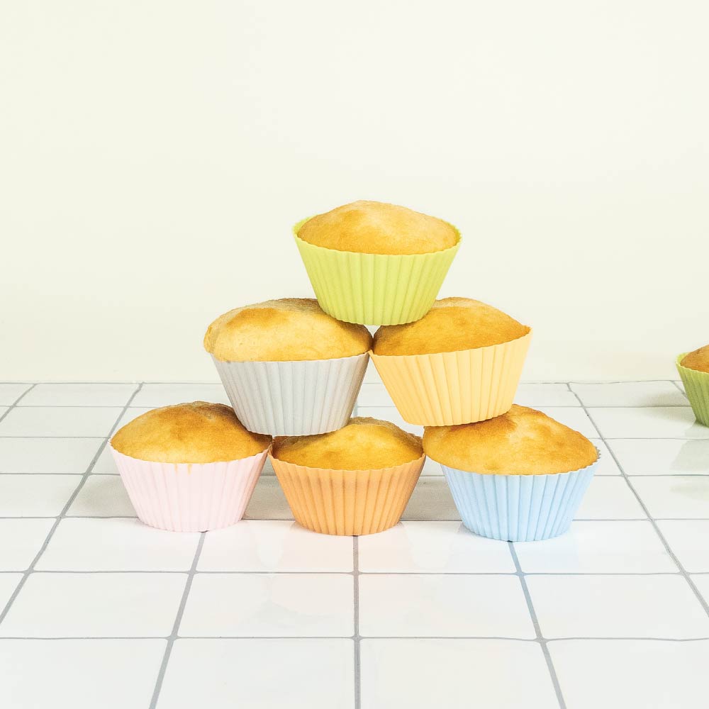 Net Zero Co. Silicone Baking Cups With Fresh Muffins